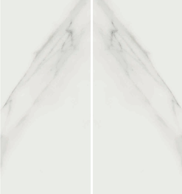 Fartuch kuchenny (Backsplash) ze spieku kwarcowego Mirage Jewels JW01 Bianco Statuario 120 x 278 cm, grubość 6 mm