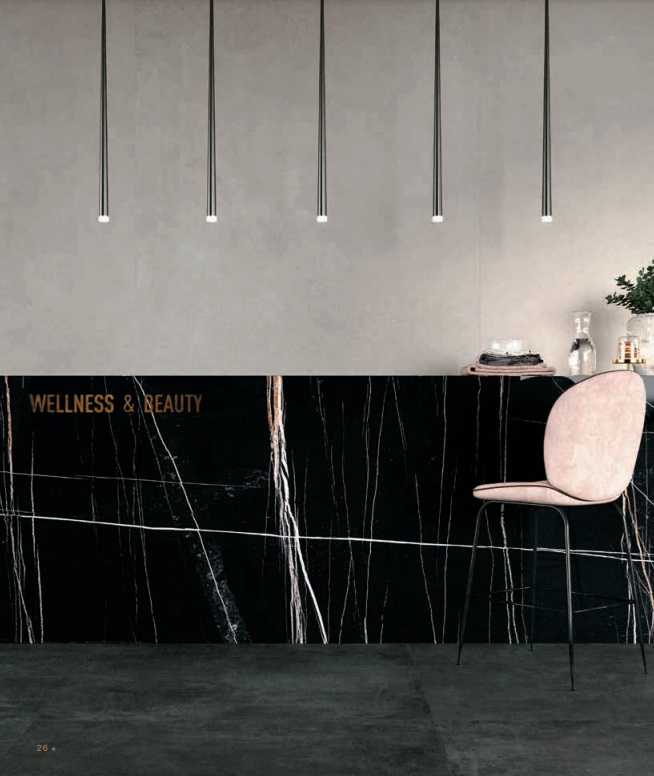Fartuch kuchenny (Backsplash) ze spieku kwarcowego Mirage Jewels JW17 Moonless 120 x 278 cm lub 160 x 320 cm, grubość 6 mm