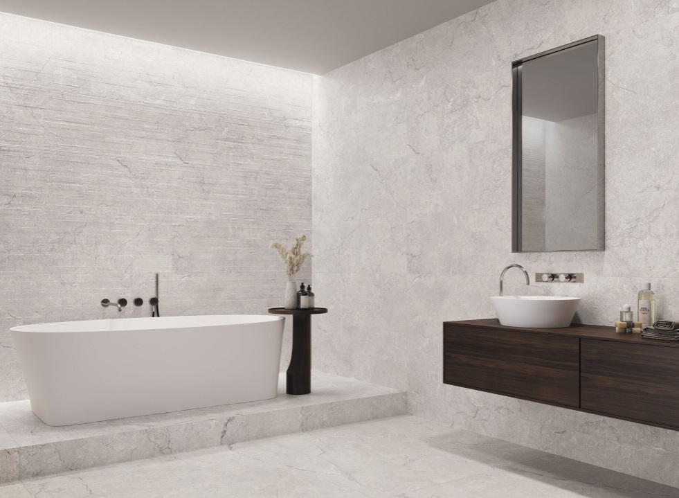 Fartuch kuchenny (Backsplash) ze spieku kwarcowego Baldocer Kronos Taupe 120 x 280 cm, grubość 6 mm