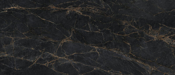 Okładzina ścienna do kuchni (Backsplash) ze spieku kwarcowego AB Majestic Black 120 x 280 cm, grubość 7 mm