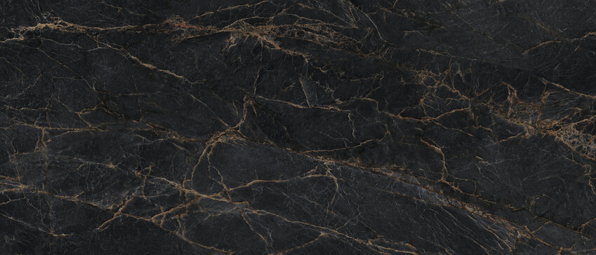 Okładzina ścienna do kuchni (Backsplash) ze spieku kwarcowego AB Majestic Black 120 x 280 cm, grubość 7 mm