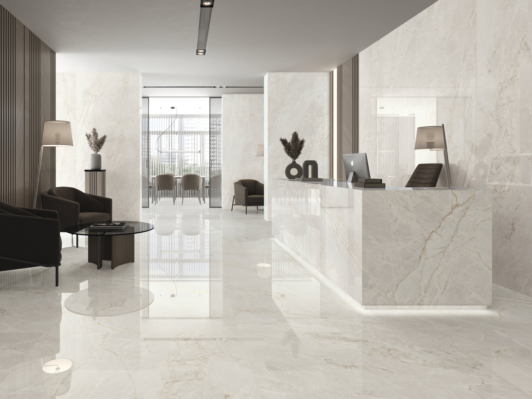Okładzina ścienna do kuchni (Backsplash) ze spieku kwarcowego AB Majestic Pearl 120 x 280 cm, grubość 6 mm lub 7 mm