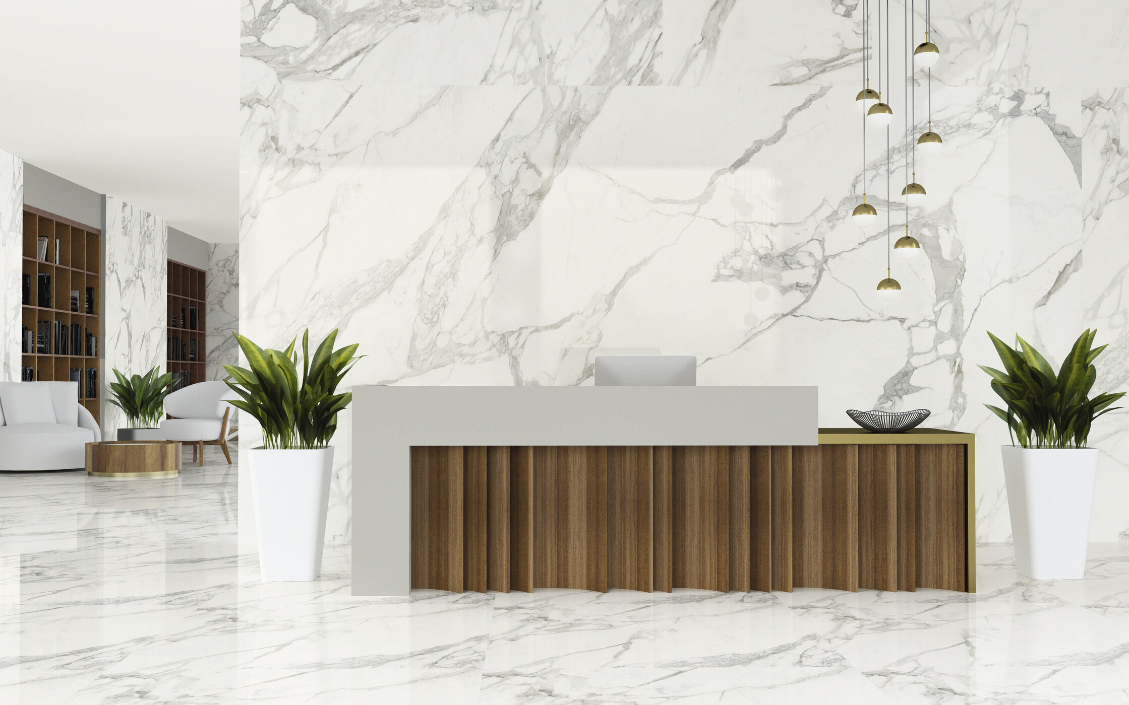 Fartuch kuchenny (Backsplash) ze spieku kwarcowego AB Medici White 120 x 260 cm, grubość 6 mm lub 7 mm