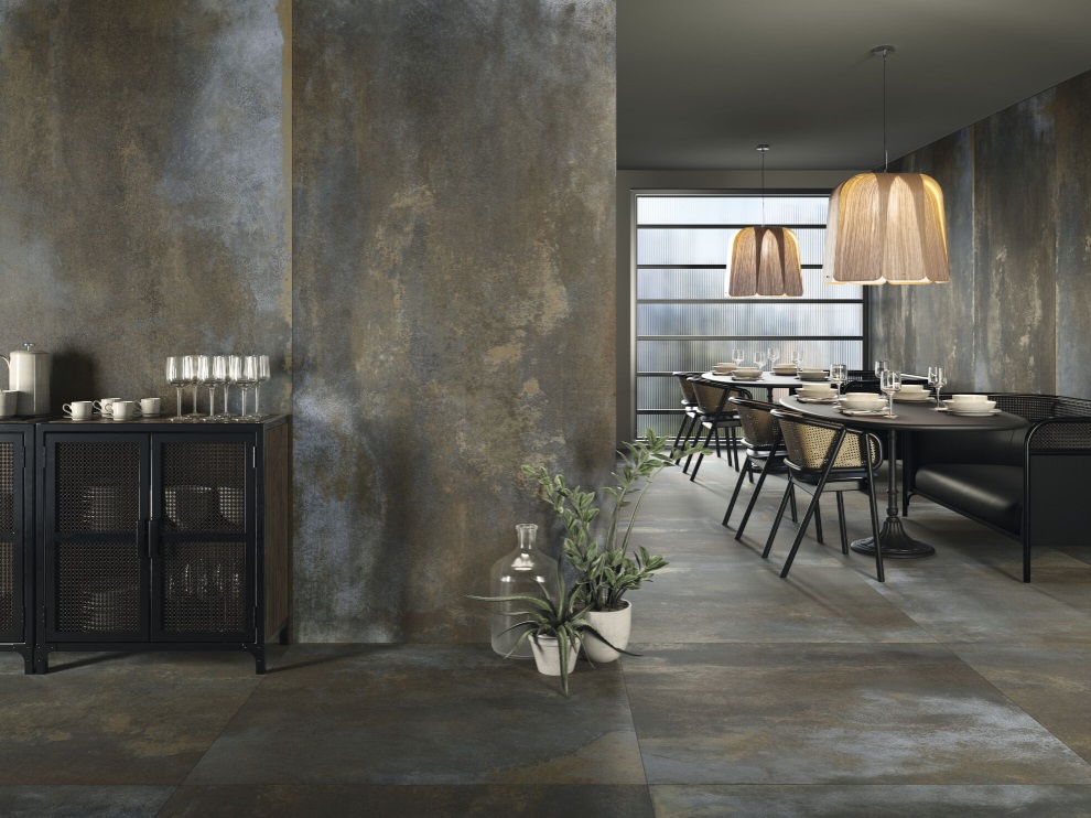 Okładzina ścienna do kuchni (Backsplash) ze spieku kwarcowego Baldocer Metallic Urban 120 x 260 cm, grubość 6 mm