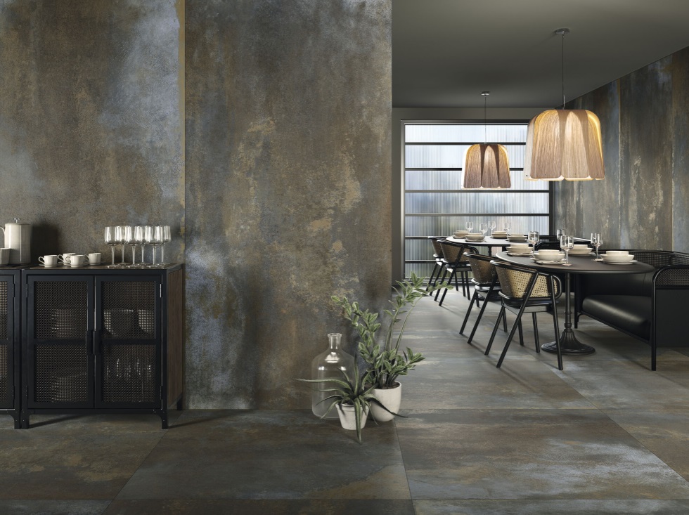 Okładzina ścienna do kuchni (Backsplash) ze spieku kwarcowego Baldocer Metallic Urban 120 x 260 cm, grubość 6 mm