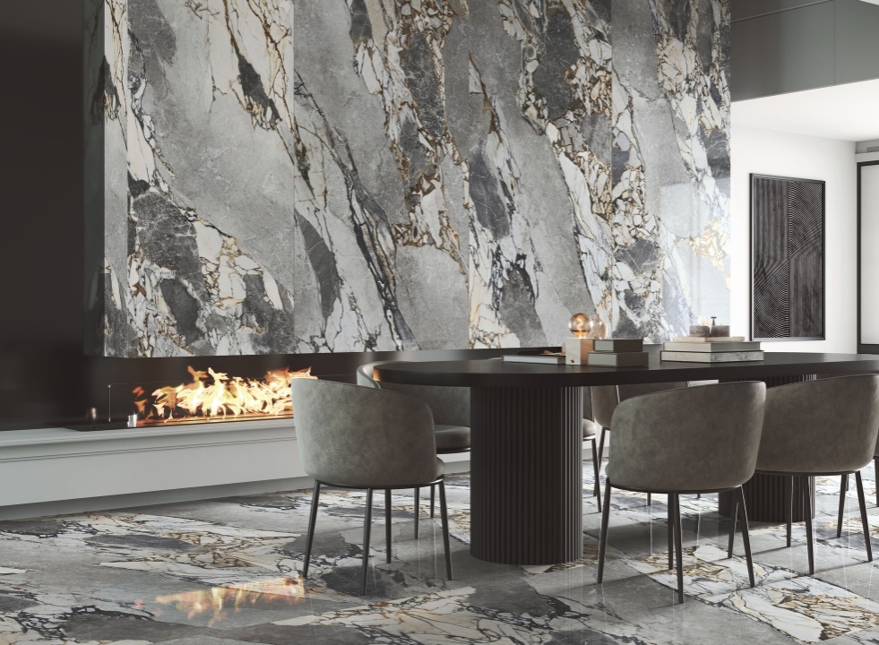 Okładzina ścienna do kuchni (Backsplash) ze spieku kwarcowego Baldocer Mineral Stone 120 x 280 cm, grubość 6 mm lub 7 mm