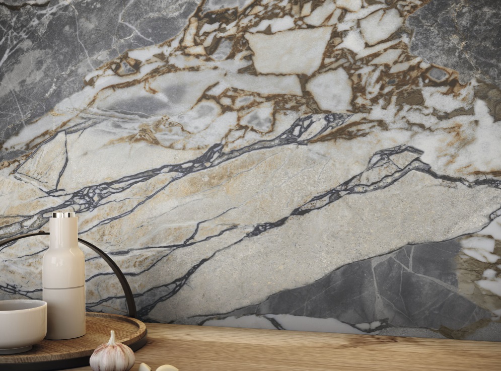 Okładzina ścienna do kuchni (Backsplash) ze spieku kwarcowego Baldocer Mineral Stone 120 x 280 cm, grubość 6 mm lub 7 mm