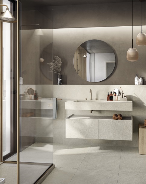 Okładzina ścienna do kuchni (Backsplash) ze spieku kwarcowego Mirage Motley MT04 Altamont 120 x 278 cm, grubość 6 mm