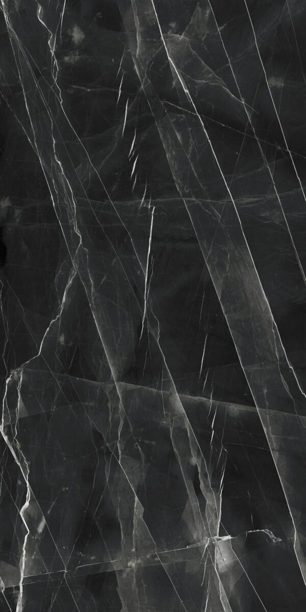 Okładzina ścienna do kuchni (Backsplash) ze spieku kwarcowego Franko Nero Diamante 160 x 320 cm, grubość 6 mm