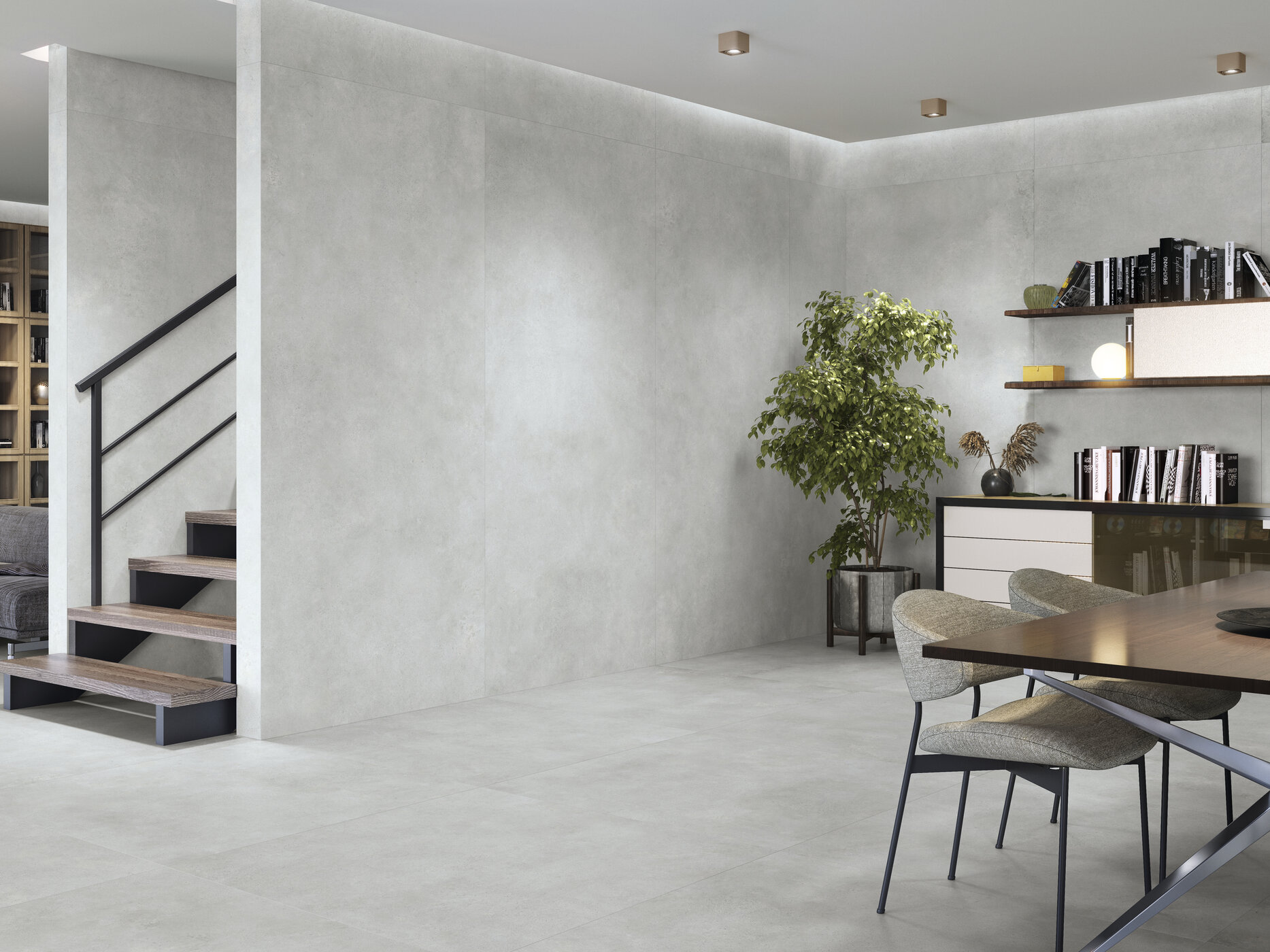 Okładzina ścienna do kuchni (Backsplash) ze spieku kwarcowego AB Norwik Grey 120 x 260 cm, grubość 6 mm