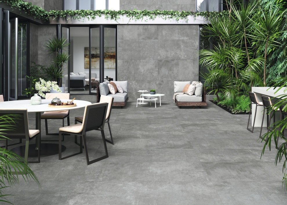 Fartuch kuchenny (Backsplash) ze spieku kwarcowego Baldocer Oneway Steel 120 x 260 cm, grubość 7 mm
