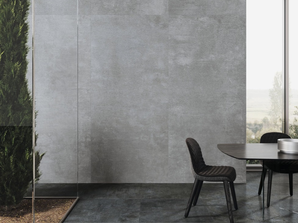 Fartuch kuchenny (Backsplash) ze spieku kwarcowego Baldocer Oneway Steel 120 x 260 cm, grubość 7 mm