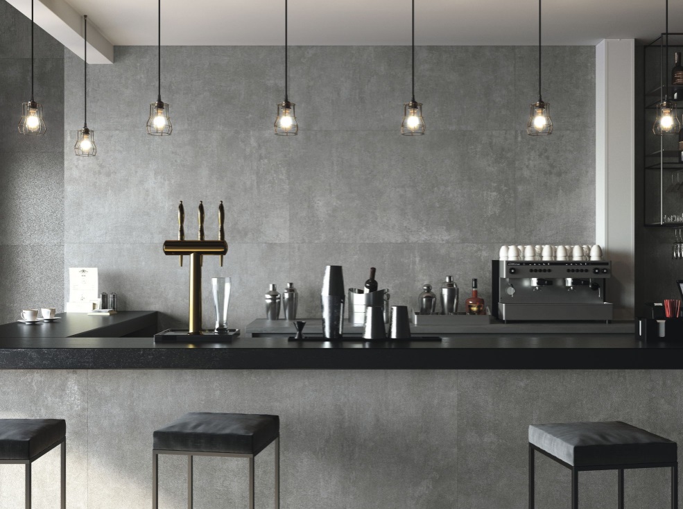 Fartuch kuchenny (Backsplash) ze spieku kwarcowego Baldocer Oneway Steel 120 x 260 cm, grubość 7 mm
