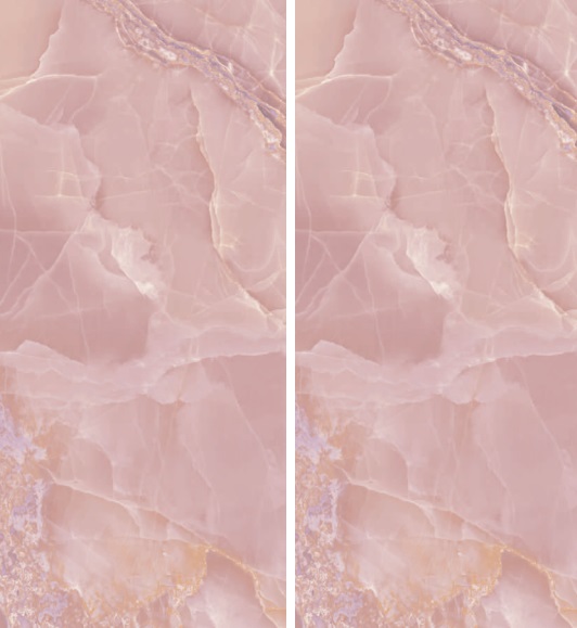 Fartuch kuchenny (Backsplash) ze spieku kwarcowego Baldocer Onyx Rose 120 x 260 cm, grubość 7 mm