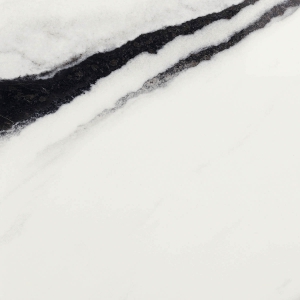 Okładzina ścienna do kuchni (Backsplash) ze spieku kwarcowego Impronta Panda White 160 x 320 cm, grubość 6 mm