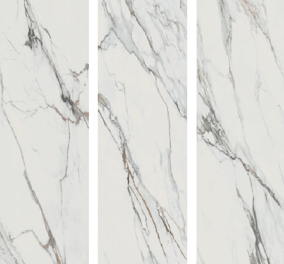 Okładzina ścienna do kuchni (Backsplash) ze spieku kwarcowego Alaplana Paonazzo White 120 x 280 cm, grubość 6 mm