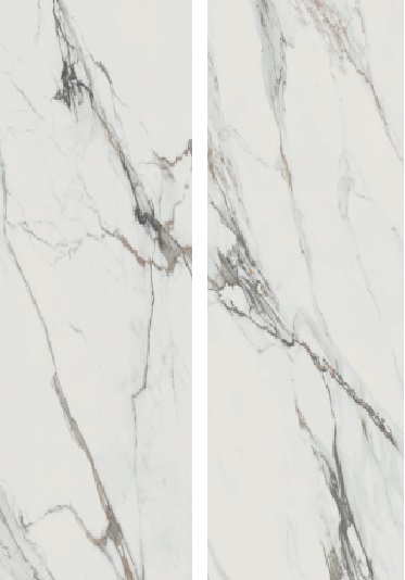 Okładzina ścienna do kuchni (Backsplash) ze spieku kwarcowego Alaplana Paonazzo White 120 x 280 cm, grubość 6 mm