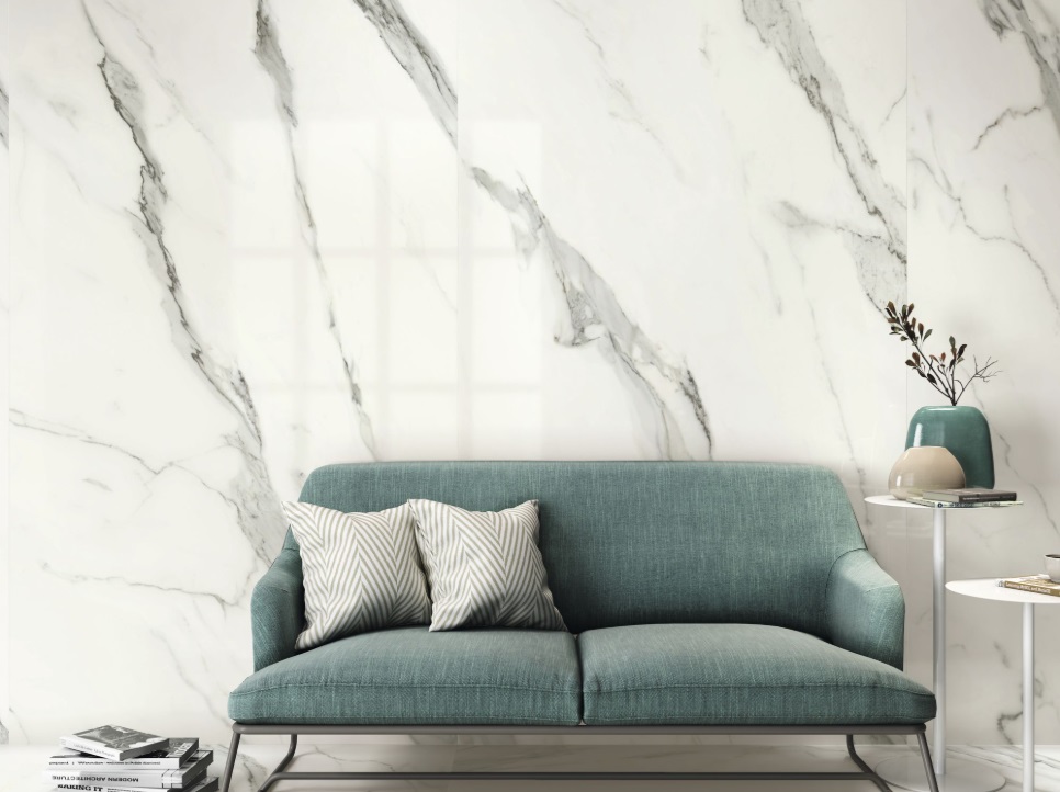 Okładzina ścienna do kuchni (Backsplash) ze spieku kwarcowego Baldocer Patmos 120×240 cm, grubość 7 mm