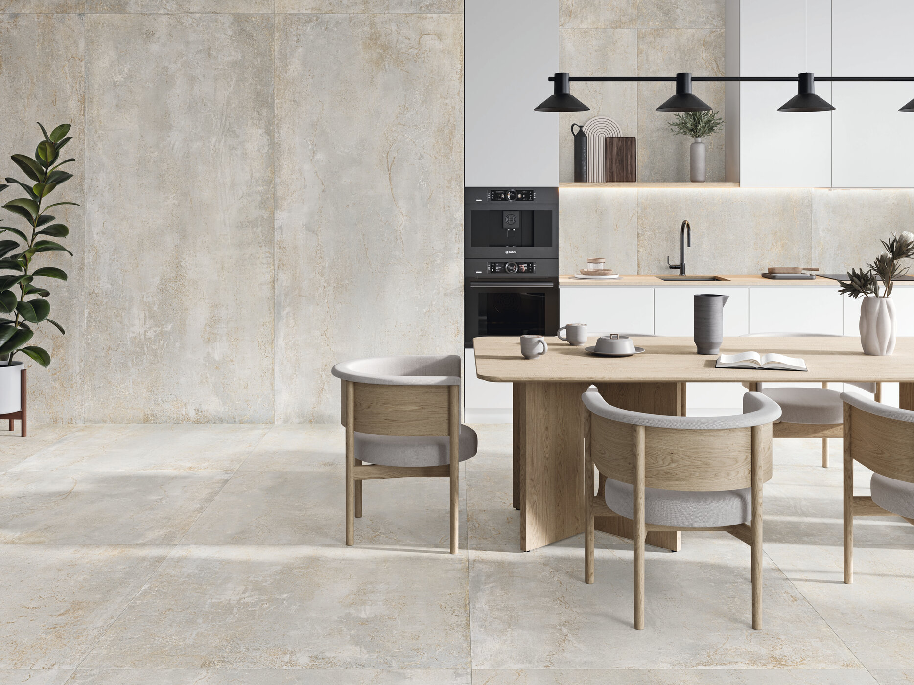 Fartuch kuchenny (Backsplash) ze spieku kwarcowego AB Rhodium Aluminium 120 x 260 cm, grubość 6 mm