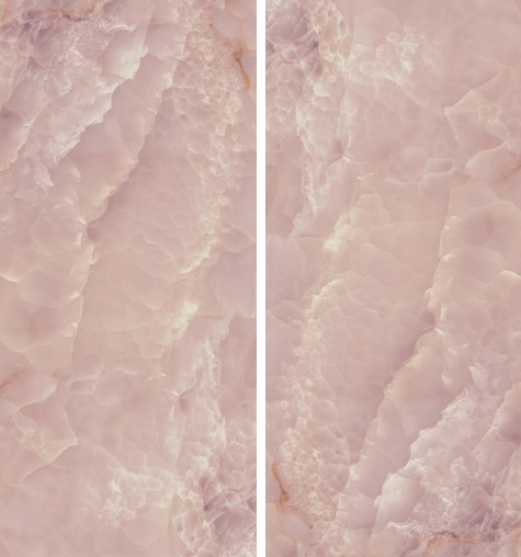 Okładzina ścienna do kuchni (Backsplash) ze spieku kwarcowego AB Saphire Rose 120 x 260 cm, grubość 7 mm