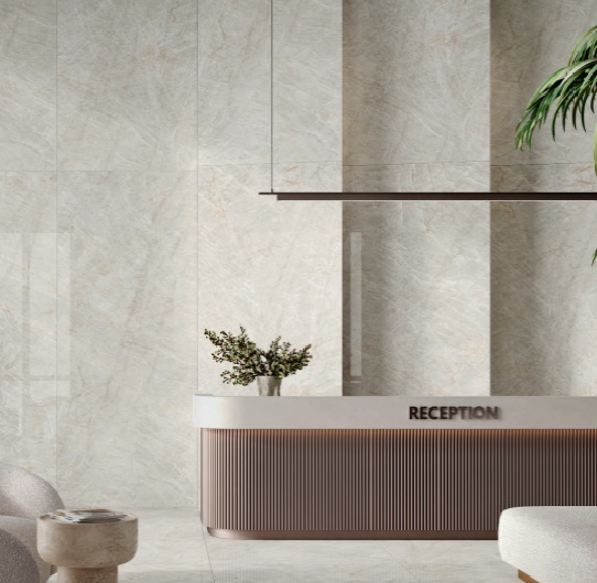 Fartuch kuchenny (Backsplash) ze spieku kwarcowego Alaplana Taj Mahal Cream 120 x 280 cm, grubość 6 mm