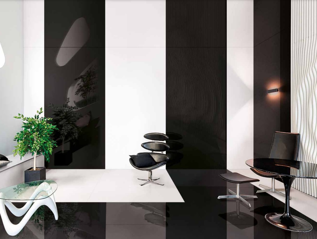 Okładzina ścienna do kuchni (Backsplash) ze spieku kwarcowego Rondine Tinte Unite Black 120 x 280 cm, grubość 6 mm