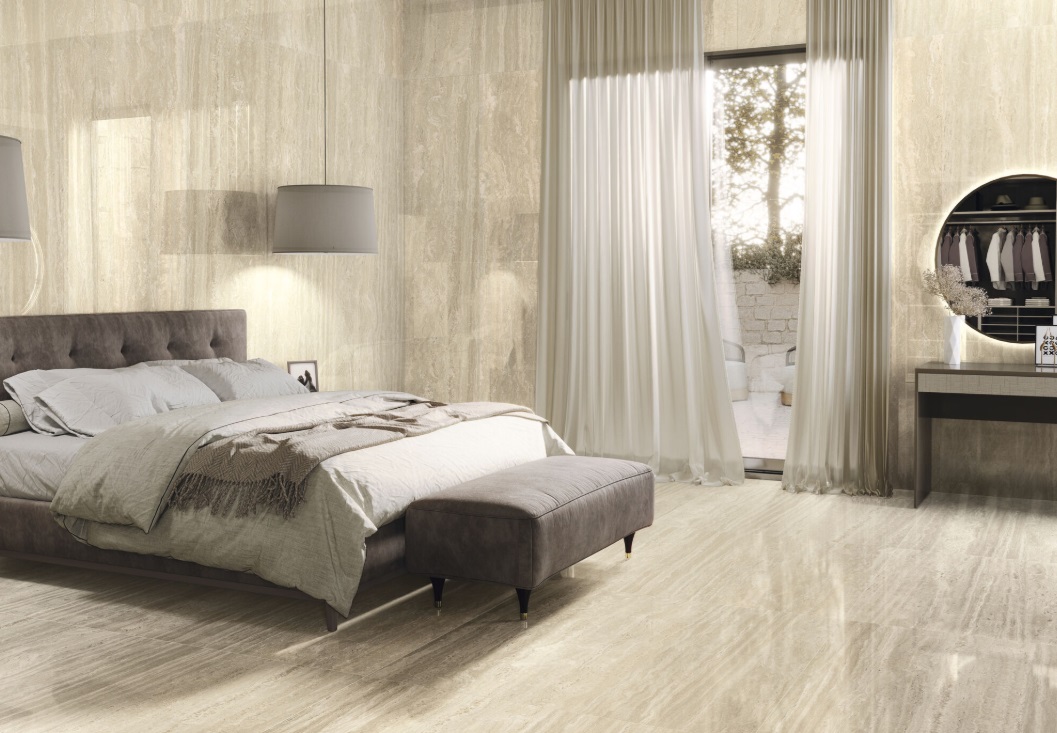 Okładzina ścienna do kuchni (Backsplash) ze spieku kwarcowego Baldocer Venice Miele 120 x 260 cm, grubość 6 mm lub 7 mm