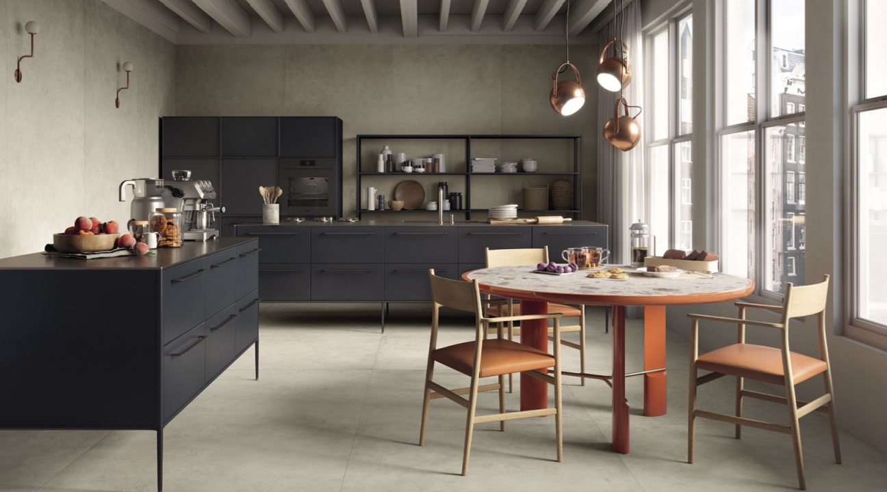 Fartuch kuchenny (Backsplash) ze spieku kwarcowego Mirage Viceversa VV07 Alba 120 x 278 cm, grubość 6 mm