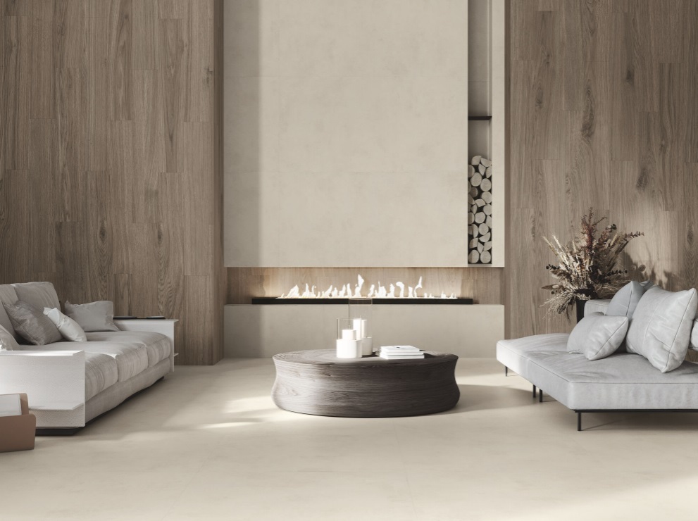 Fartuch kuchenny (Backsplash) ze spieku kwarcowego Baldocer Village Soft Sable 120 x 280 cm, grubość 6 mm