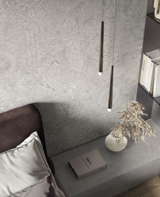 Okładzina ścienna do kuchni (Backsplash) ze spieku kwarcowego Mirage Viceversa VV03 Lace 120×278 cm, grubość 6 mm