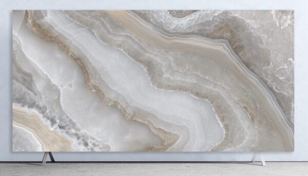 Spiek kwarcowy o wymiarach 320 x 160 cm, Franko Onyx Grey na blat i okładzinę