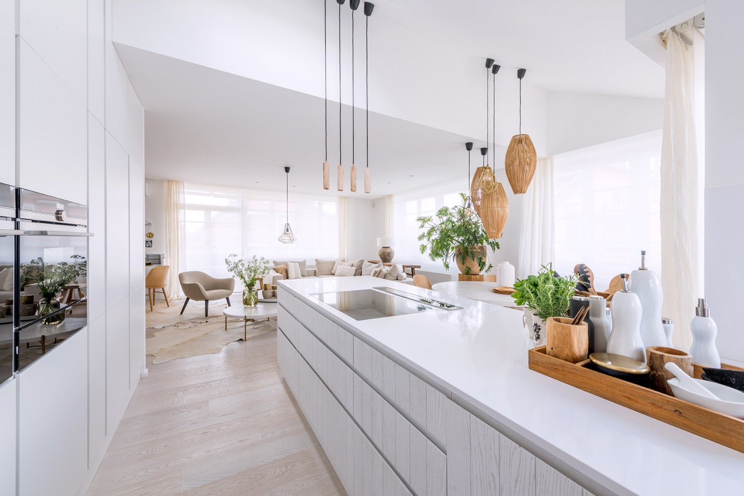 Blat kuchenny z konglomeratu Technistone Crystal Absolute White, wykonany na wymiar, biały – polerowany