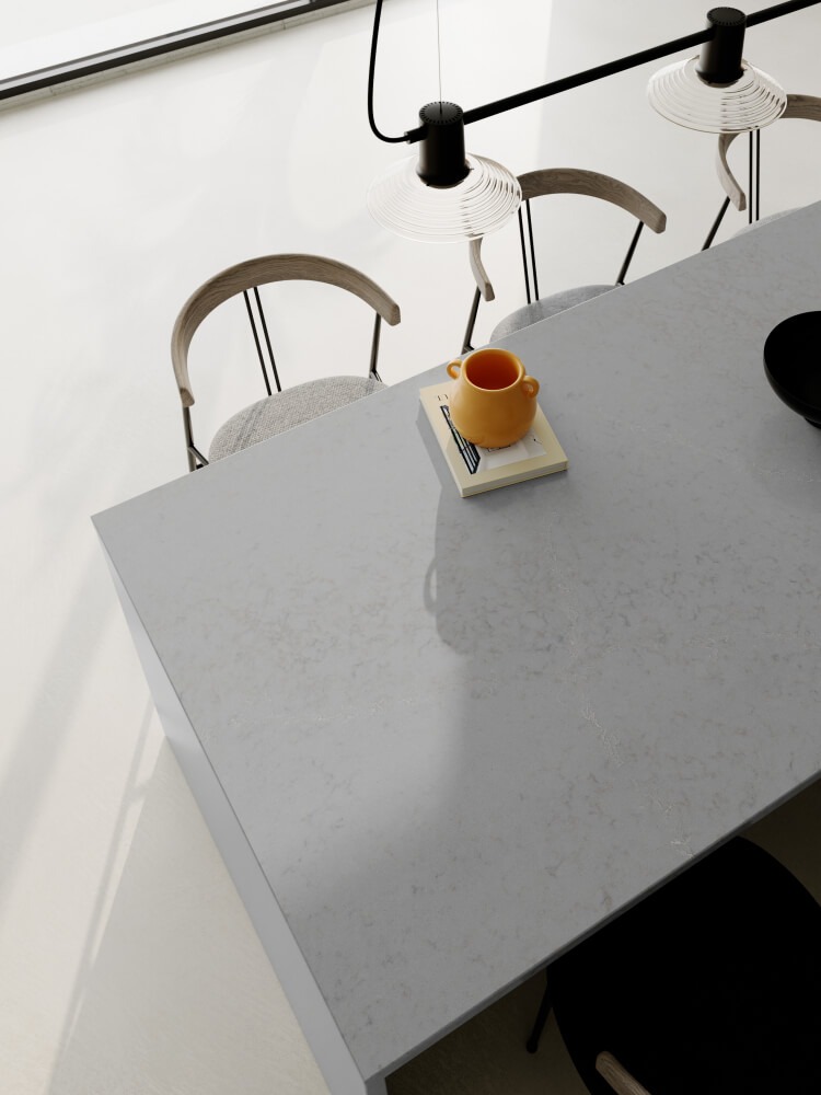 Blat kuchenny z konglomeratu Technistone Badal Grey, wykonany na wymiar, szary – polerowany
