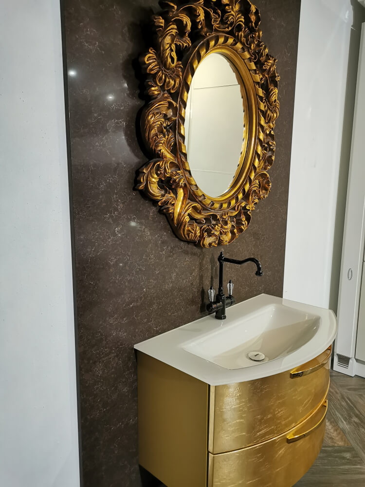 Blat kuchenny z konglomeratu Technistone Noble Athos Brown, wykonany na wymiar, brązowy – polerowany