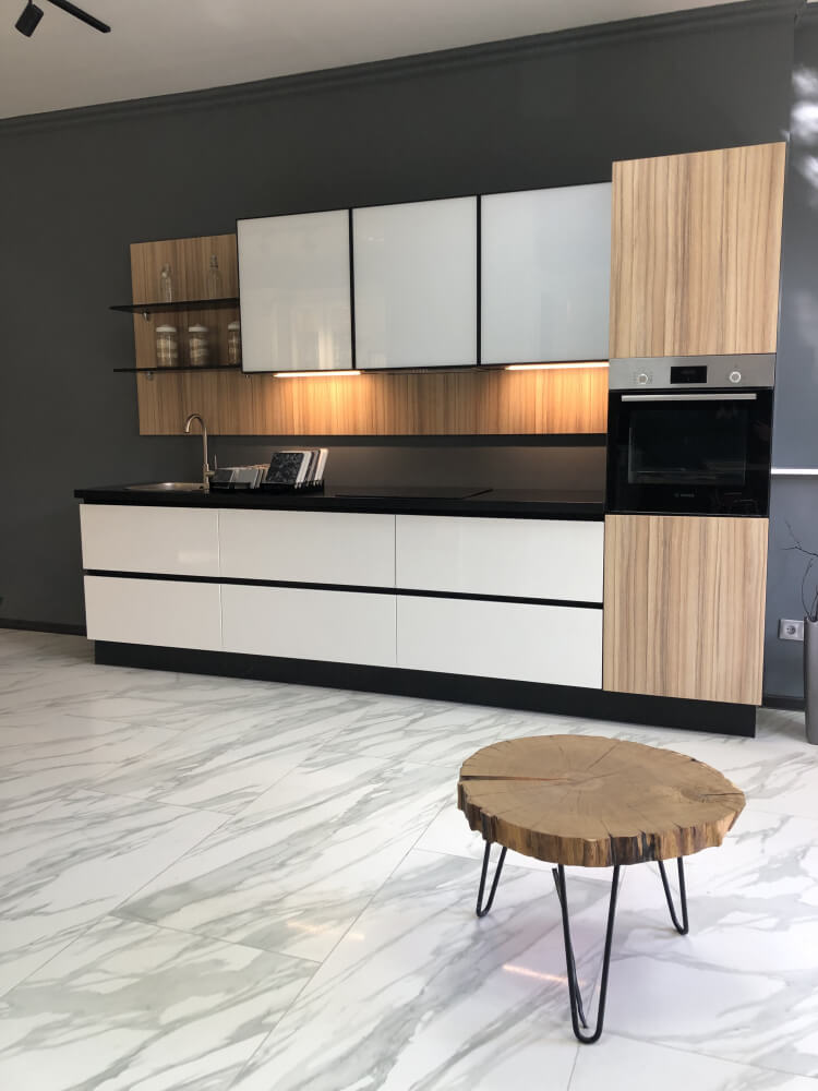 Blat kuchenny z konglomeratu Technistone Taurus Black, wykonany na wymiar, czarny – polerowany