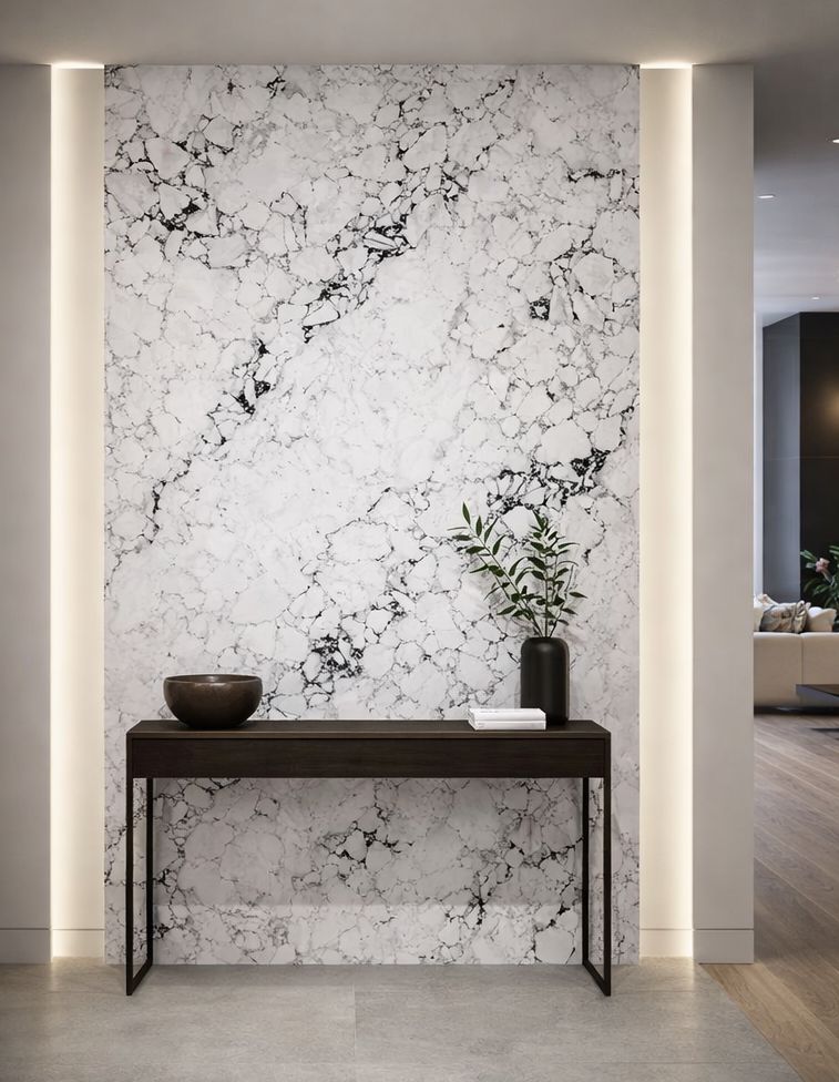 Konglomerat kwarcowy F-Quartz Arabescato Supremo na blat