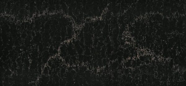 Blat kuchenny z konglomeratu wykonany na wymiar, czarny – Caesarstone Vanilla Noir – polerowany